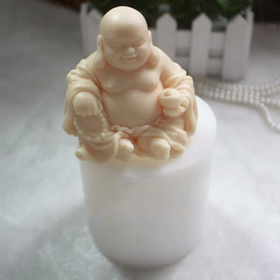 1 шт., новинка, 3D формы для мыла Будды, силиконовая форма для свечей, гибкая, сделай сам, ручная работа, мягкая форма для мыла, сделай сам, изготовление мыла, 80*80*70 мм