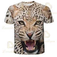 summer 2021 new 3d printed t shirt animal print tiger mens print casual t shirt o neck hip hop short sleeve size 120 6xl