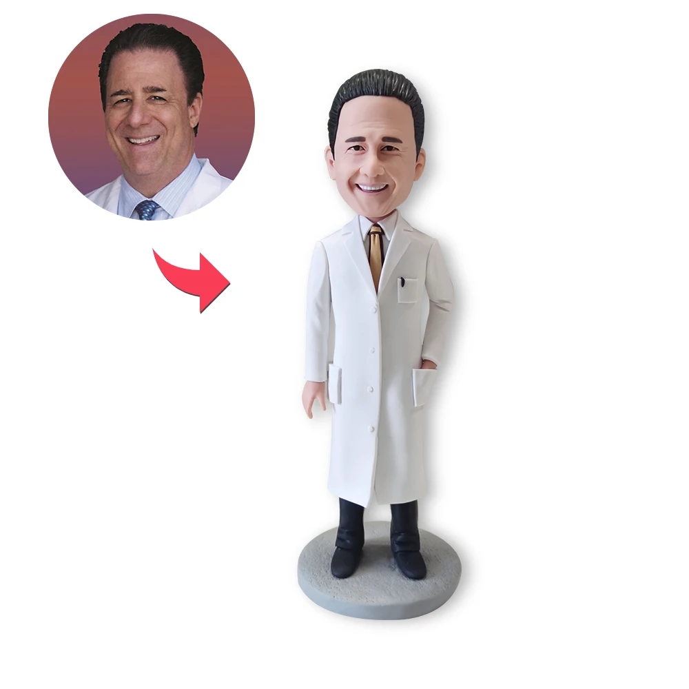 

Anime Figure Doctor Bobblehead Mini Statue Handmade Polymer Clay Home Office Desktop Sculpture Photo Customization Doll Gift