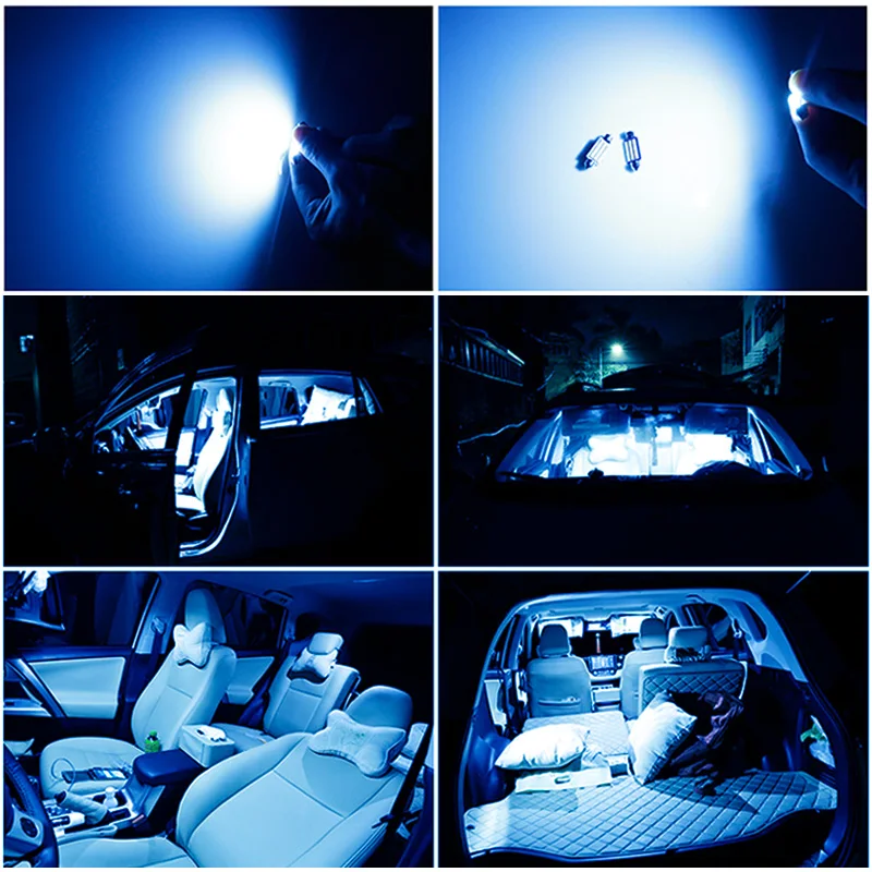 

LUCKZHE For Volkswagen VW Golf 4 5 6 7 MK4 MK5 MK6 MK7 GTI GT Vehicle LED Interior Map Dome Trunk Light Kit Canbus Car Lighting