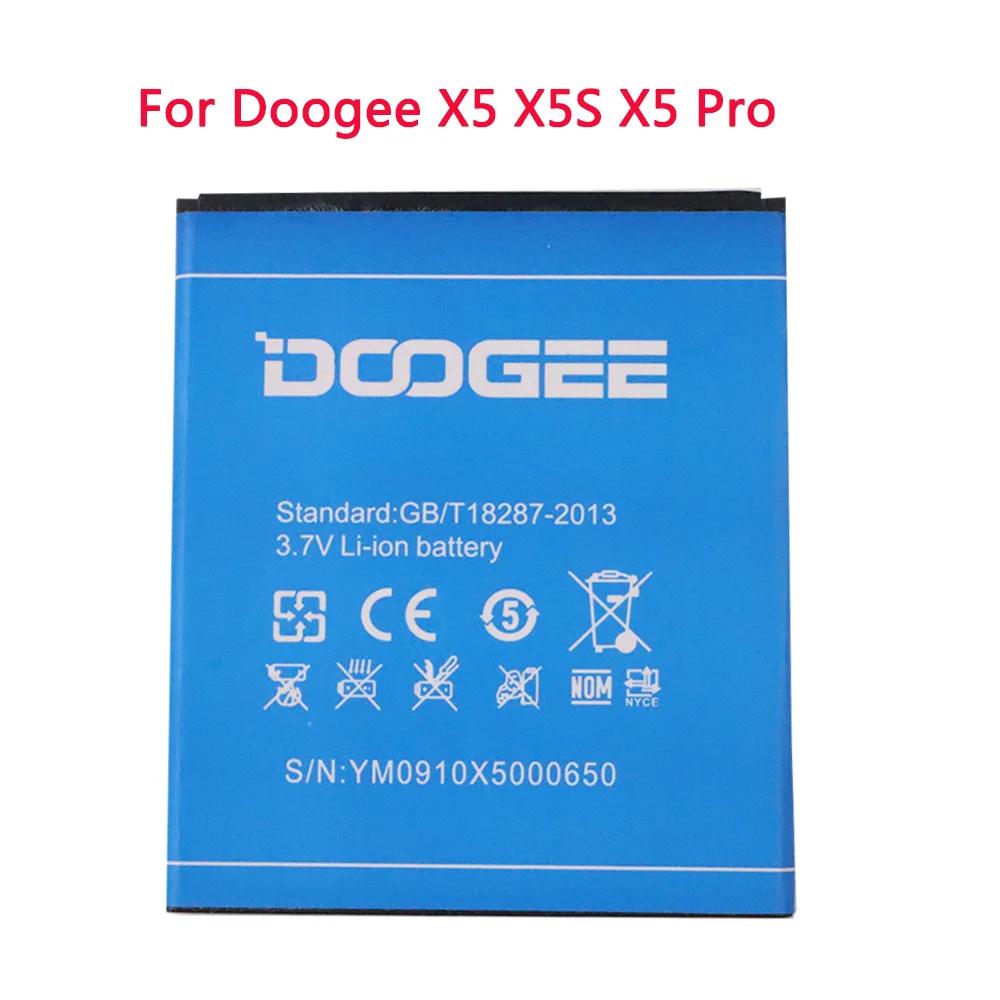 100% Оригинальная Аккумуляторная батарея 2400 мАч для Doogee X5 X5S Pro Высококачественная