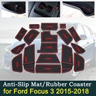 Противоскользящий резиновый коврик для двери, подушка для чашки для Ford Focus 3 3,5 MK3 facelift ST RS 2015  2018 2016 2017, автомобильные аксессуары, товары