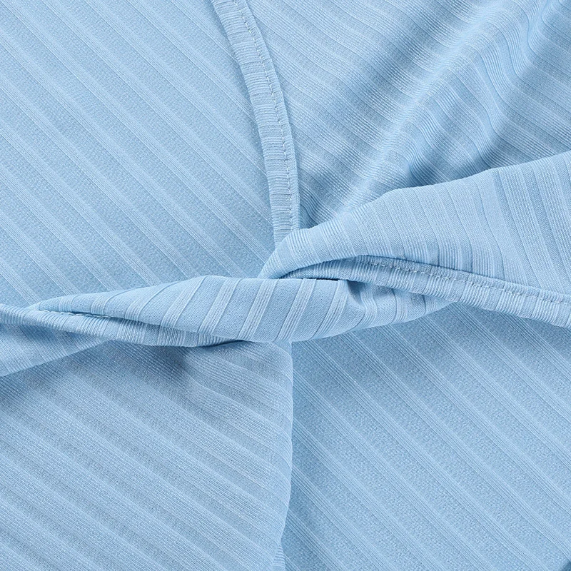 

2021 Summer Casual Blue Black Short Sleeve Mini Dress Women Elegant Fashion V Neck Skinny Party Sexy Club Knitted Dresses