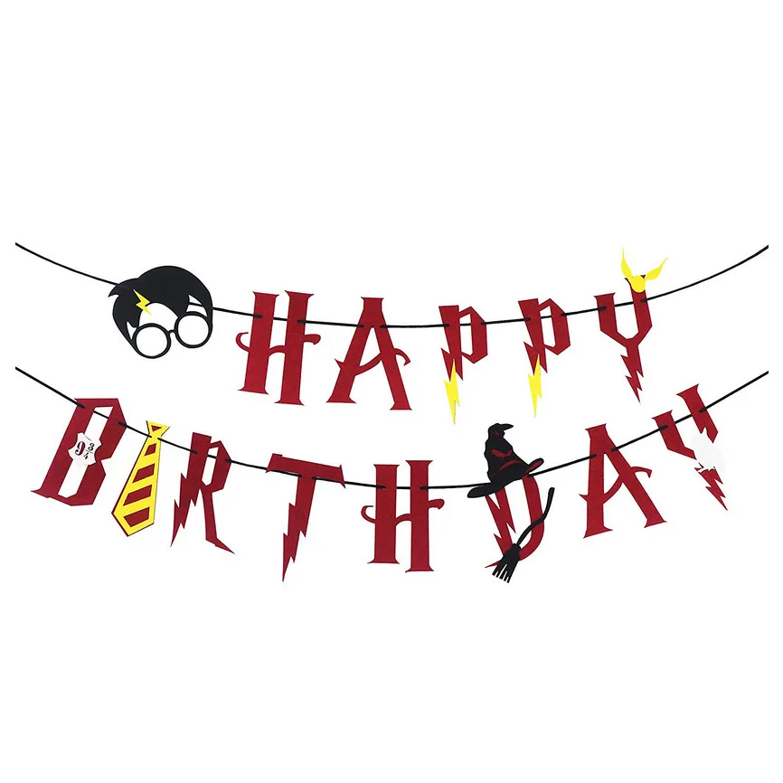 Potters Волшебные латексные воздушные шары баннеры с днем рождения Anniversaire вечерние украшения бантирование Harried Торт Топперы детские игрушки баллоны - Цвет: 1Set
