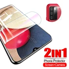 Гидрогелевая пленка 2 в 1 для Samsung Galaxy A02S, Защитная пленка для экрана камеры samsung a12, a42, m21s, пленка для объектива сенсорного экрана