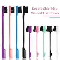 double sided edge control hair comb beautician facial care three purpose makeup brush household eyebrow comb makeup tool