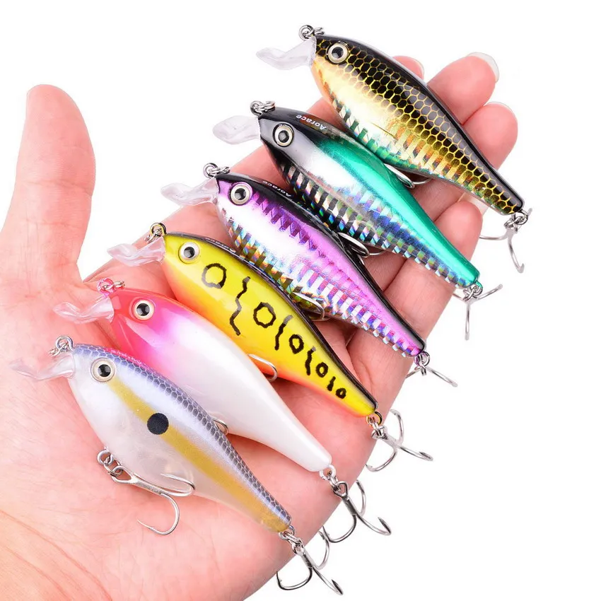 1 шт. Vib Topwater Painting Crankbaits пластиковые рыболовные приманки 8,4 см/11 г VIB приманка для окуня 6 цветов рыболовные снасти на пескаря