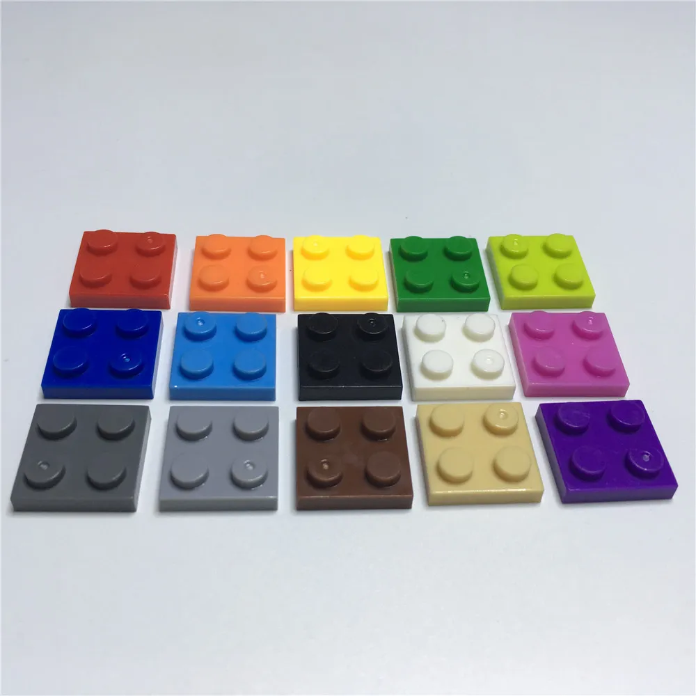 100 штук 2x2 отверстия низкий кирпич чип маленькая частица головоломка diy пиксель