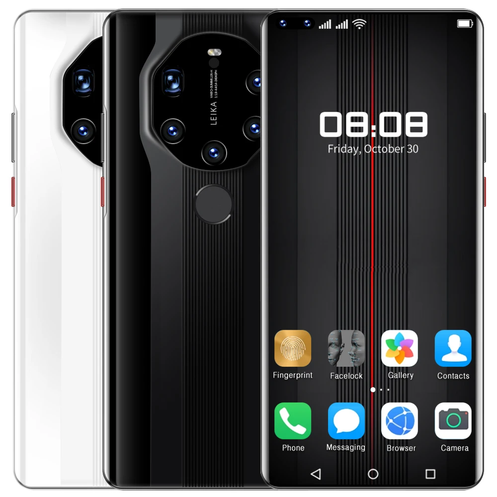 

Mate40 RS 7.3 Inch MTK6889 Smartphone 8+256GB 10 Core 24+50MP 6800mAh Andriod 11 Fingerprint Face Unlock Dual SIM+SD Cellphone