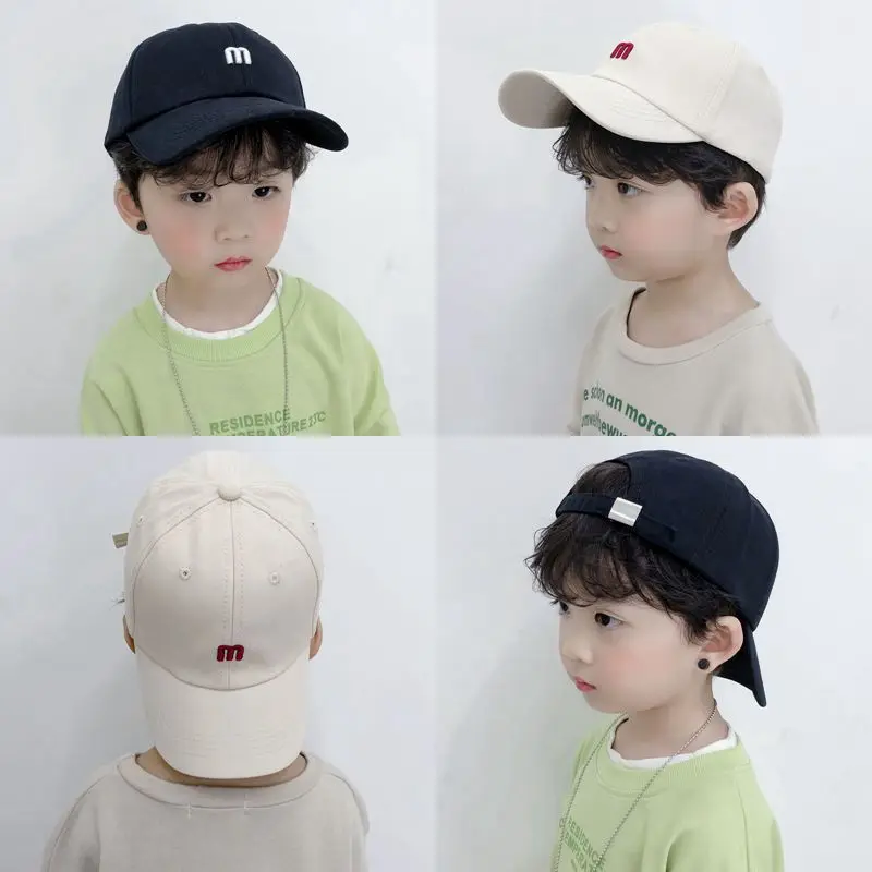 

Children's Hats Spring and Autumn Boys and Girls Caps Baby Baseball Caps Winter Thin Sunshade Baby Sun Hats