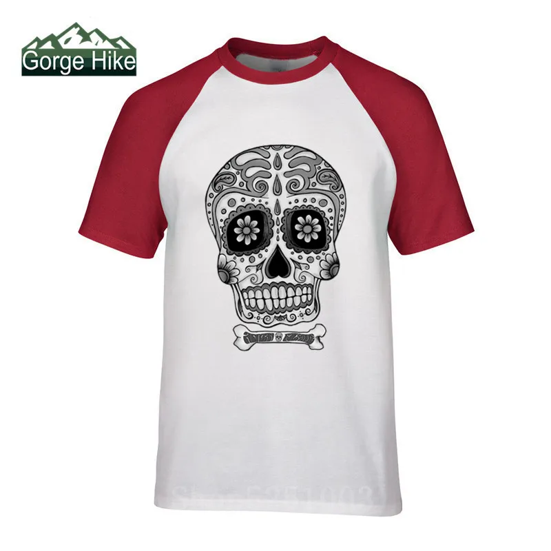 Мексиканская 3D футболка с изображением черного сердца сахарного черепа