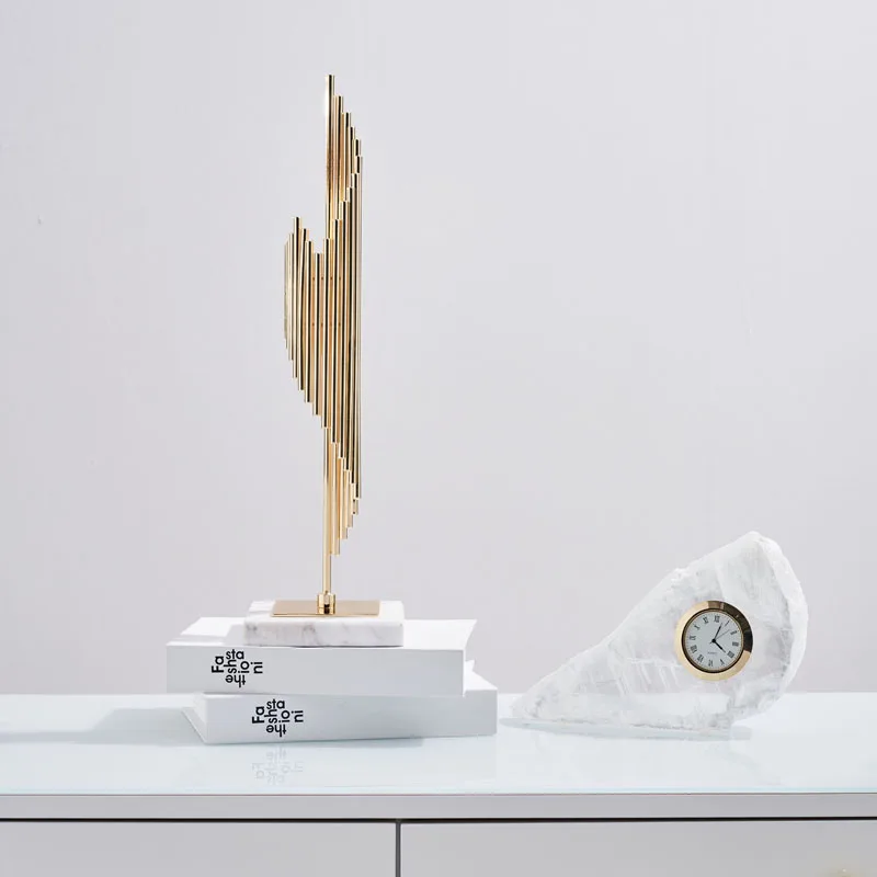 Роскошные ступенчатые Металлические Трубчатые статуи скульптуры абстрактные