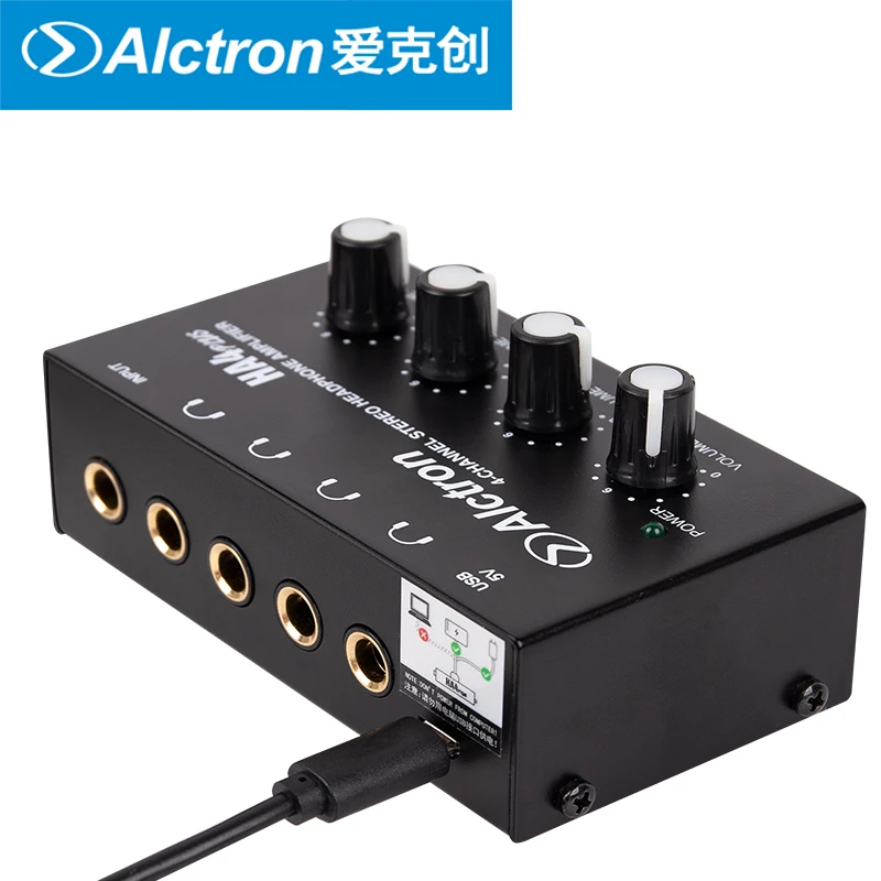 Усилитель для наушников Alctron HA4 plus 4 сторонний с USB интерфейсом блок питания студии