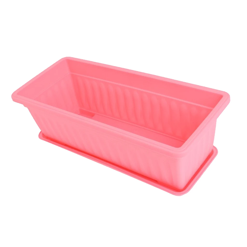 7 Types Resin Succulent Pot Planter with Tray Desk Decoration Rectangular Garden Herb Trough Box Office Home Decor | Дом и сад