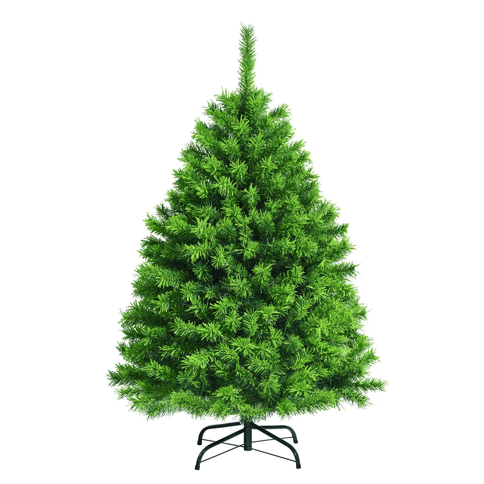 

Costway 4.5ft Snow Flocked Hinged Artificial Christmas Tree w/ Metal Stand Green CM23574