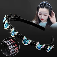 1pc shinny bands clip rhinestone headband hair holders butterfly for women girl fashion hair accessories