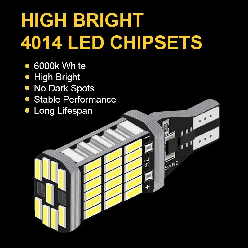 BOAOSI 2x Canbus T15 светодиодный Фары заднего хода W16W 4014SMD Автомобильный Резервное