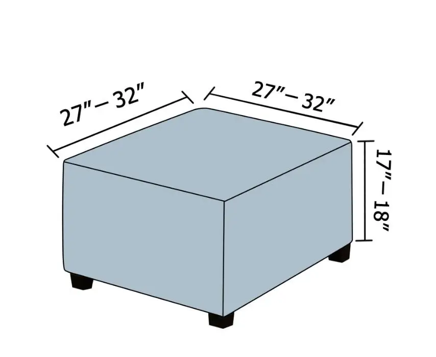 

Jacquard Ottoman Stool Cover Furniture Protector Covers Stretch Square Removable Footstool Sofa Slipcovers Washable Chair Covers