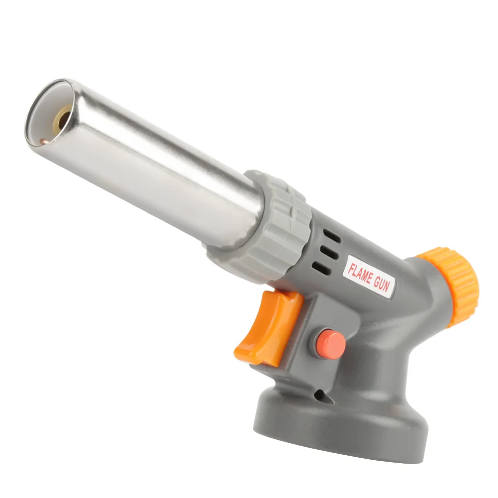 

Газовая Бутановая кулинарная горелка, сварочный пистолет для барбекю, регулируемая трубка из нержавеющей стали на 360 градусов, профессиона...