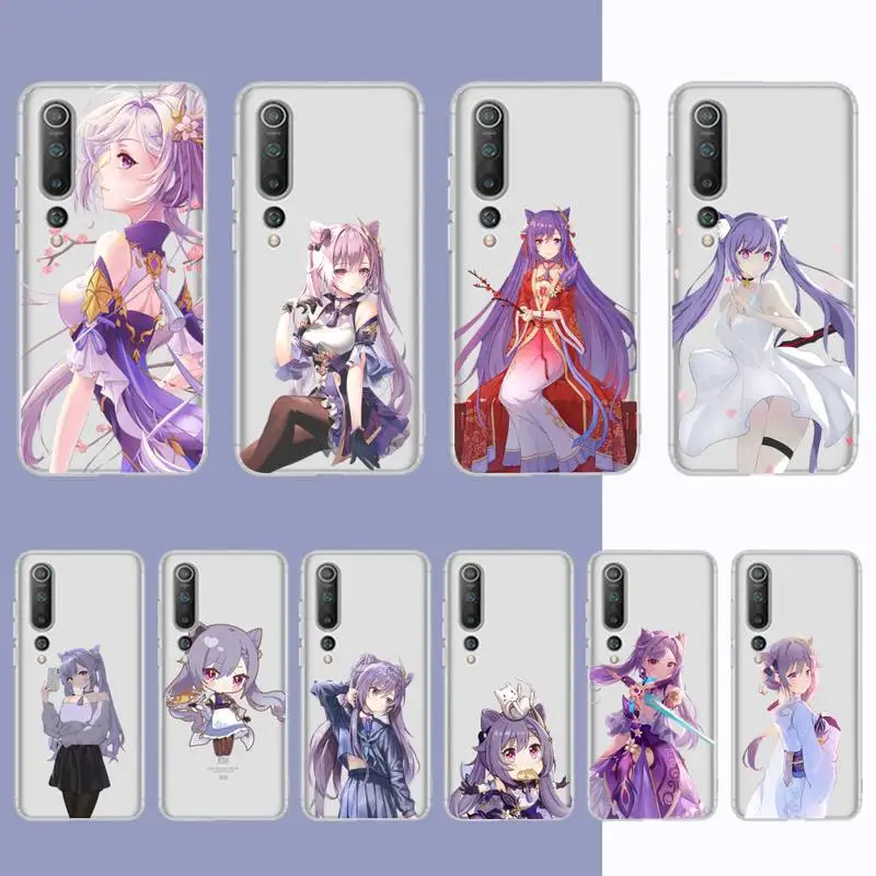 

TOPLBPCS keqing genshin impact Phone Case For Xiaomi 10t pro 11 Note10lite Redmi 5plus 7A 8 K20pro 9A Note 9 Pro Max s 10