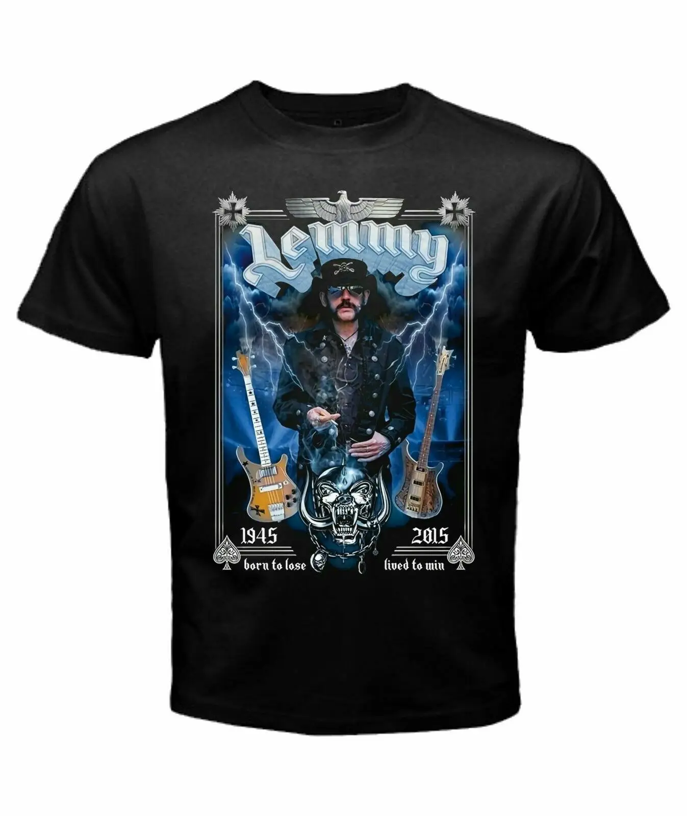 LEMMY KILMISTER 1945 2015 черная футболка с коротким рукавом |