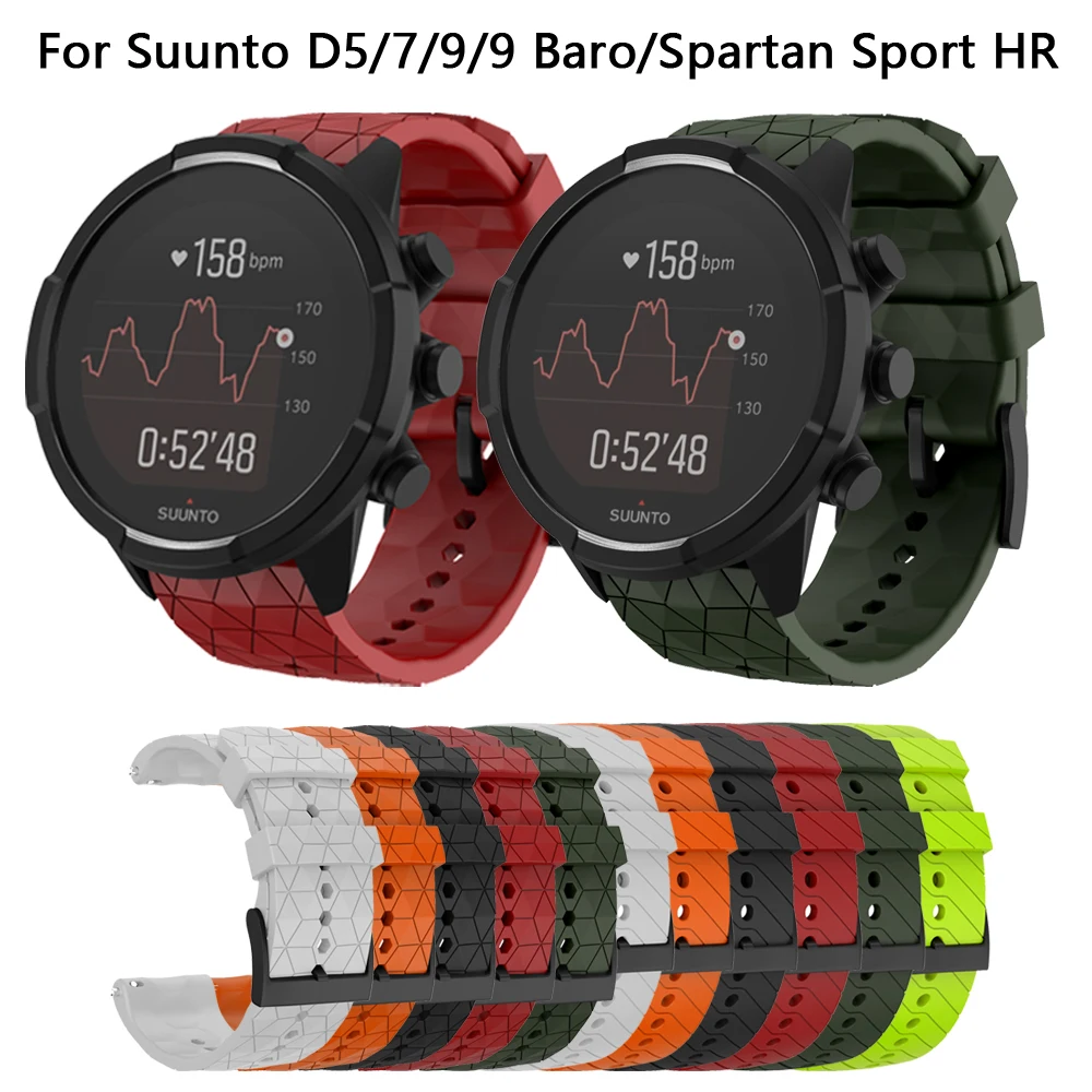 

24mm Silicone Watch Strap For Suunto 7 9 Spartan Sport Wristband Suunto D5 7 9 baro Smart Watchband Bracelet Replacement Correa