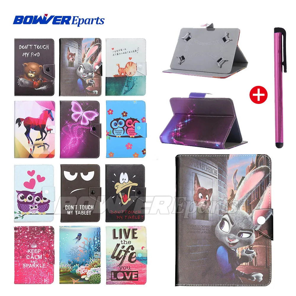 Universal stand Cover for BQ Aquaris M8 BQ-8068L HORNET PLUS PRO 8068L 8 inch Tablet Printed PU Leather Stand Case