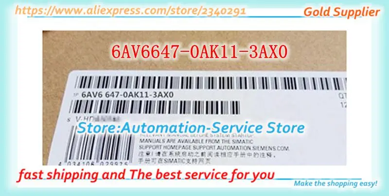 

4 Inch HMI 6AV6647-0AK11-3AX0 KTP400 PN New 6AV6647-OAK11-3AXO 6AV6 647-0AK11-3AX0 Boxed