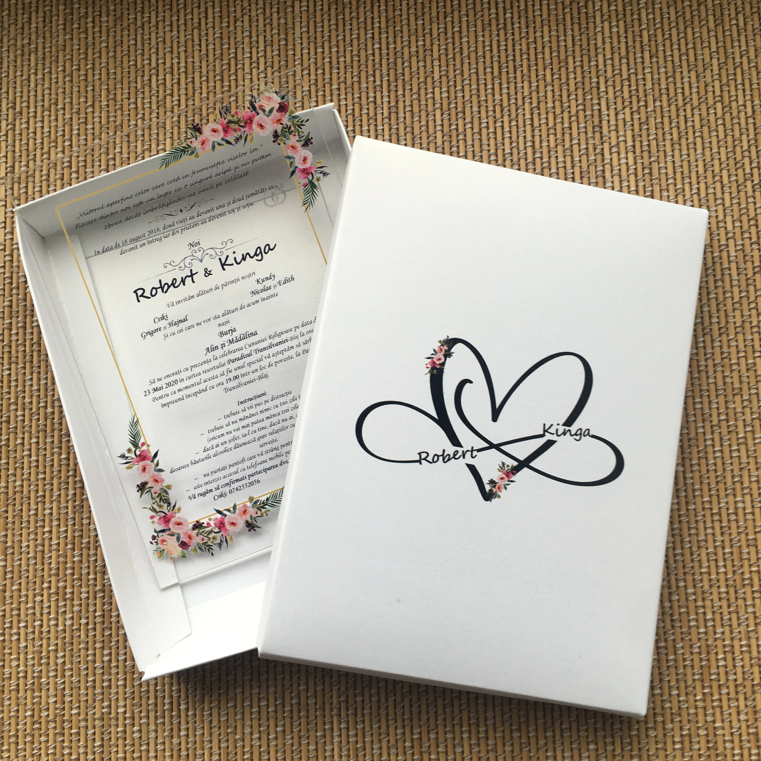 10 шт. цветочные стеклянные свадебные приглашения цветная печать на заказ карты с