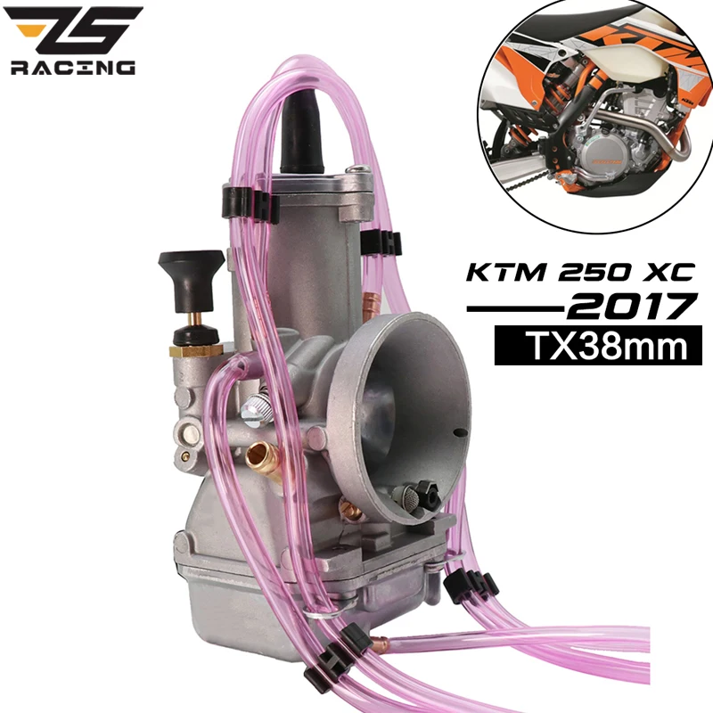 

ZS Racing Motorcycle MIKUNI TX38 38mm Carburetor For 2T stroke Motocross 200-350cc KTM 250 XC 2017 Moto