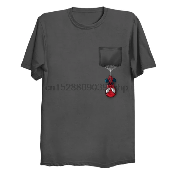 

Men Short sleeve tshirt Spider pocket Women t-shirt