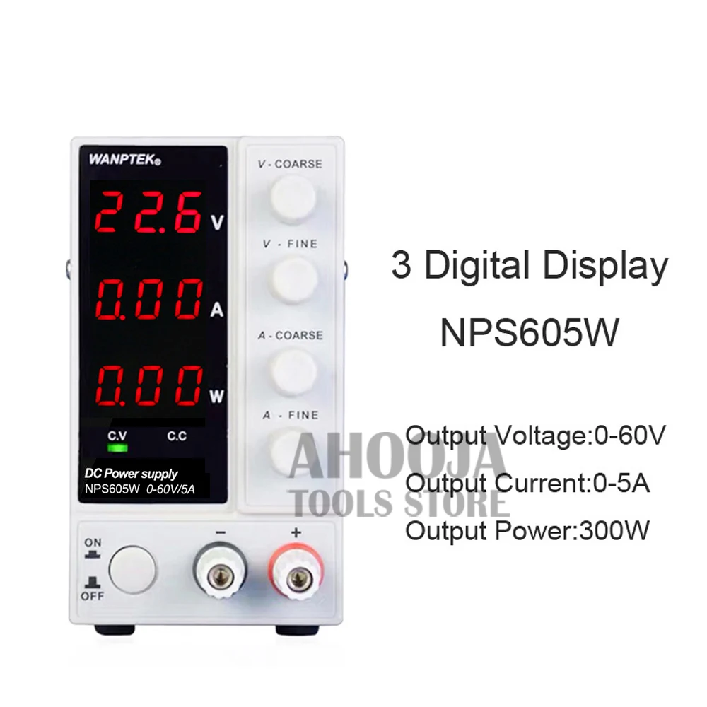 NPS605W Регулируемый DC Питание 60 V/5A Высокоточный цифровой Дисплей лаборатории коммутации Питание