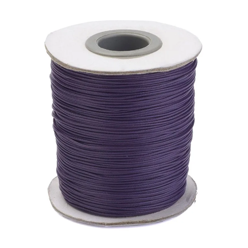 Purple 0,5 мм 0,8 мм 1,2 мм 1,5 мм корейский вощеный полиэфирный шнур бусины шнуры материалы для изготовления украшений F60 - Цвет: Purple