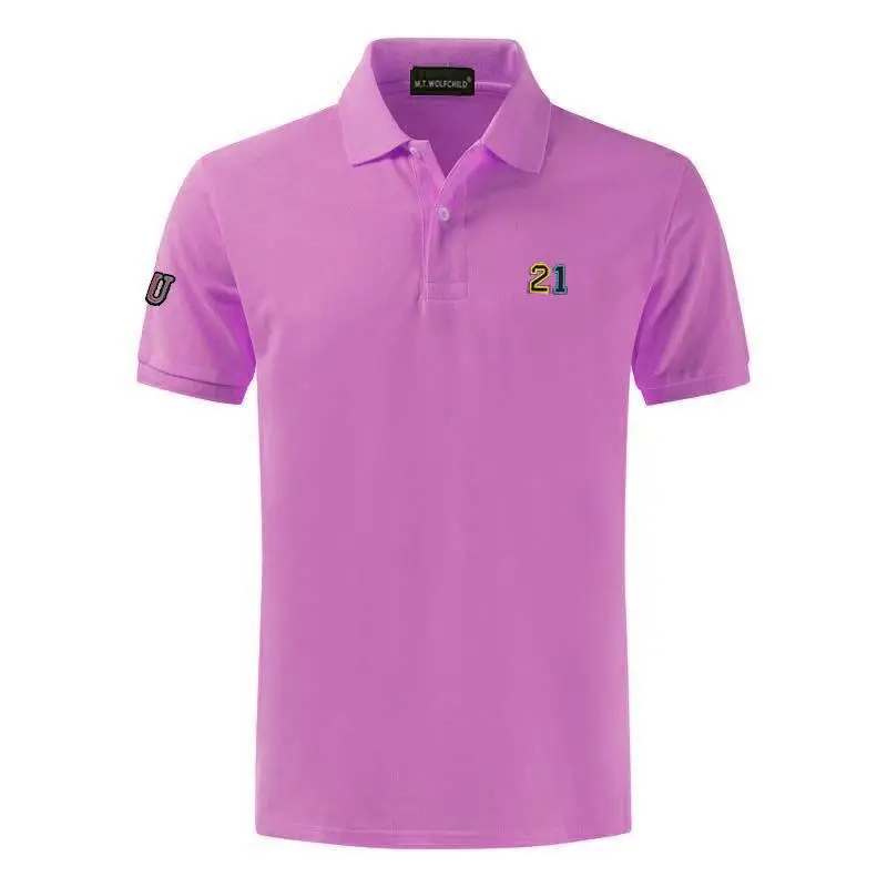 100% хлопок Новая Летняя мужская футболка с коротким рукавом футболки поло и XS 4XL