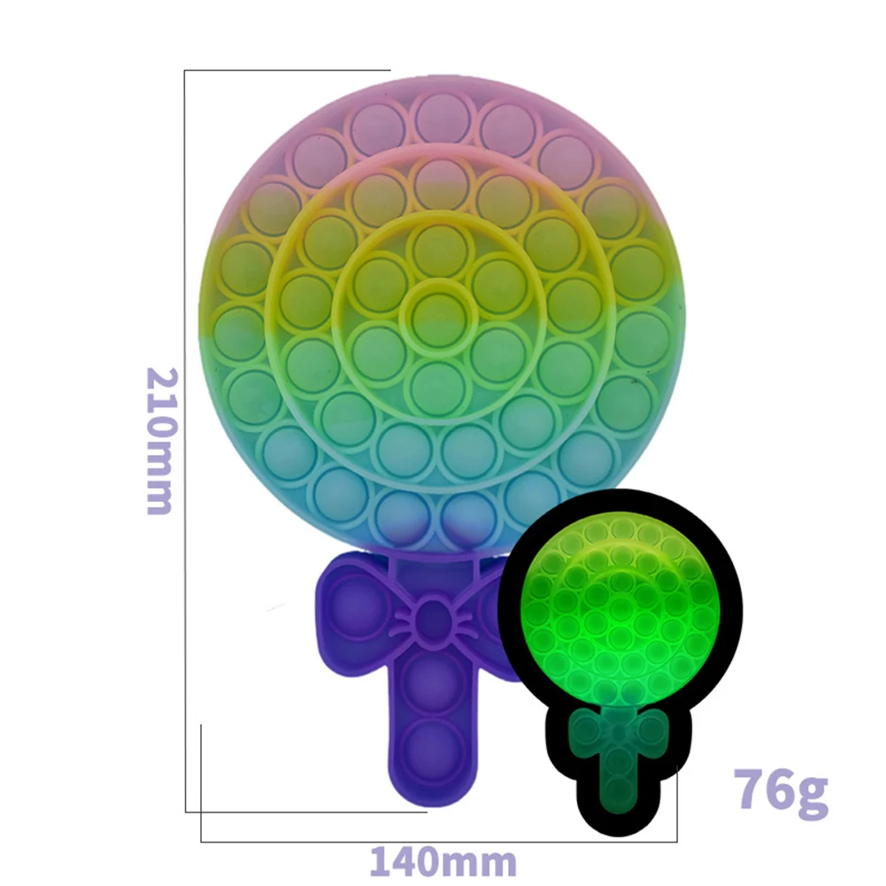 Glow in the Dark Push Bubble Fidget Toy Pop Squishy Sensory Educational Antistress Toys Squeeze Stress Relief Relieve | Игрушки и хобби