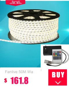 Fanlive 5050 60 светодиодов/m Ac110v/220 v 14,4 Вт/м 840lm/m цветная(Rgb) Светодиодная лента, светильник 25 м/лот+ rgb-контроллер
