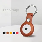 Чехол из искусственной кожи для Apple AirTag Tracker, защита местоположения для iphone, защитный чехол с защитой от падения с ключчаем