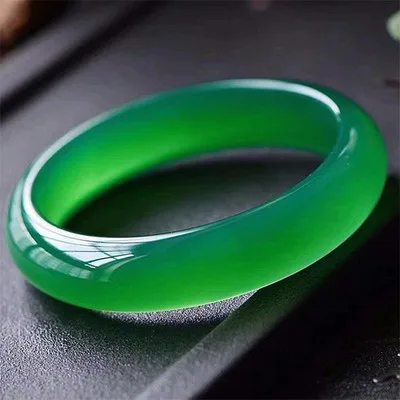 Zheru ювелирные изделия натуральный агат халцедон ледяной зеленый 54-64 мм браслет