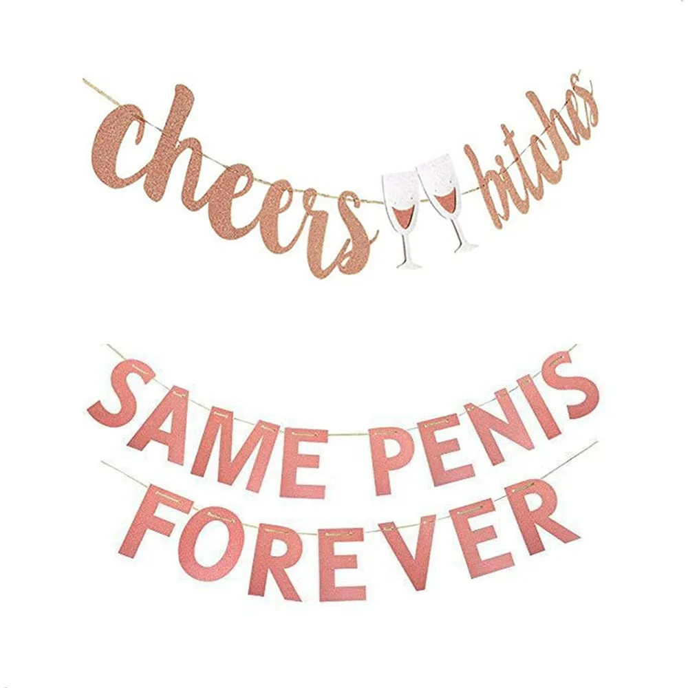 DIY Розовые блестящие бумажные флаги свадебная гирлянда для невесты флажки