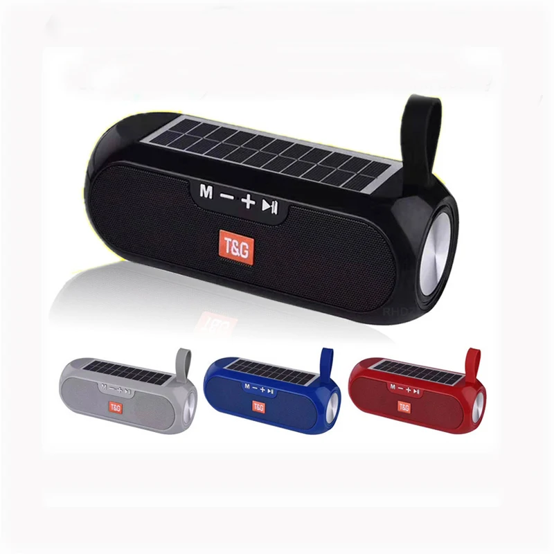 

Portable Column Wireless Stereo Music Box Solar Power Bank Bluetooth Speakers MP3 Loudspeaker Outdoor Waterproof Speaker