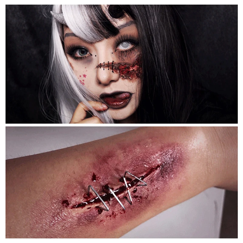 Коврик для носа бутафорский нож Хеллоуина шрамы косплей телесный цвет покрытие