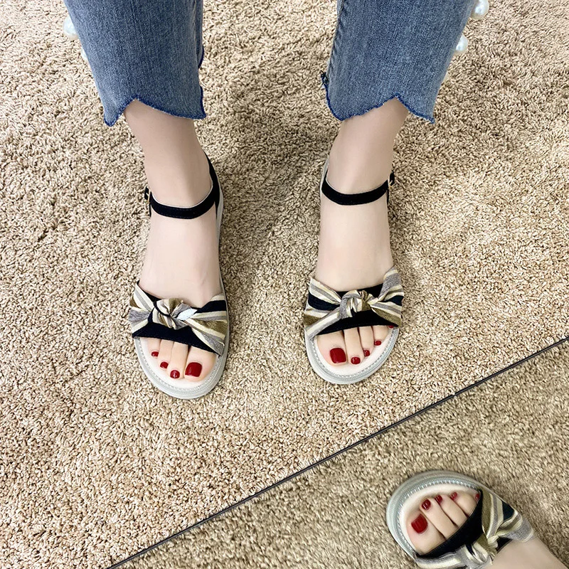 

Fashion Womens Shoes 2021 All-Match Flat Sandals Med Clogs Wedge Soft Espadrilles Platform Summer Heels Luxury Without Sports Be