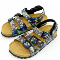 kids sandals girls boys shoes toddler printing leather flat casual children 2021 summer new