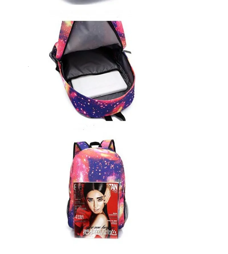 girls backpack for teenage Women school bag Stars Universe Space Printing Canvas Female Backpacks for college students Mochila