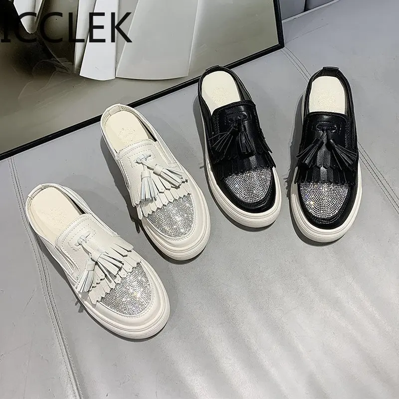 

Luxury Crystals Flats Women Slip on Women Sexy Platform Casual Women Shoes Flats Female Rhinestone Loafer