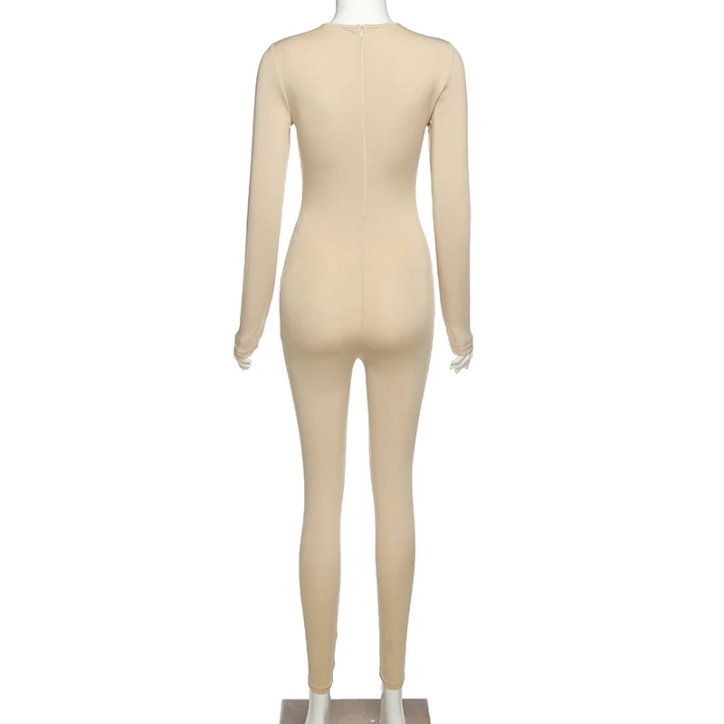 

DIRTYLILY 2020 Women Solid Long Sleeve Skinny Jumpsuit Fitness Sport Workou Romper Activity Stretchy Casual Overalls Streetwear