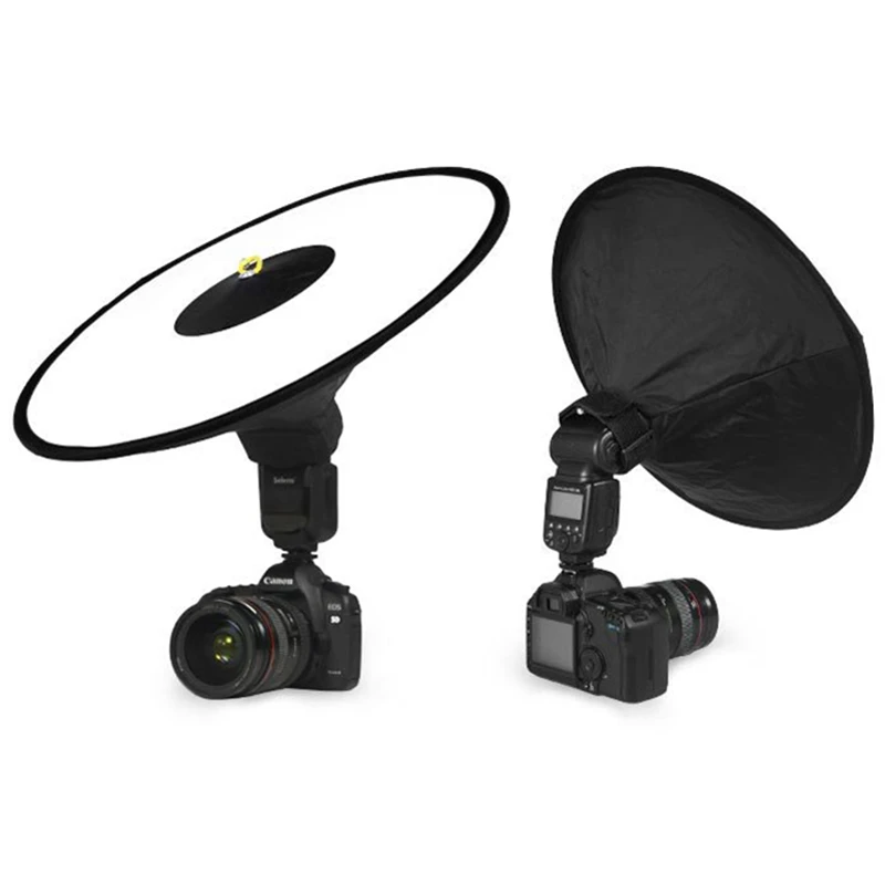 

44CM Photo Studio Diffuser Softbox Round Studio Flash Soft Box Portable Cone Photography Speedlite Diffuser