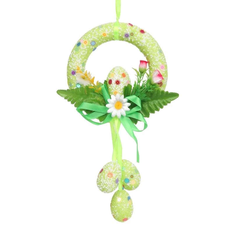 

Easter Egg Wreath Garland Pendant DIY Door Hanging Ornament Decoration for Home