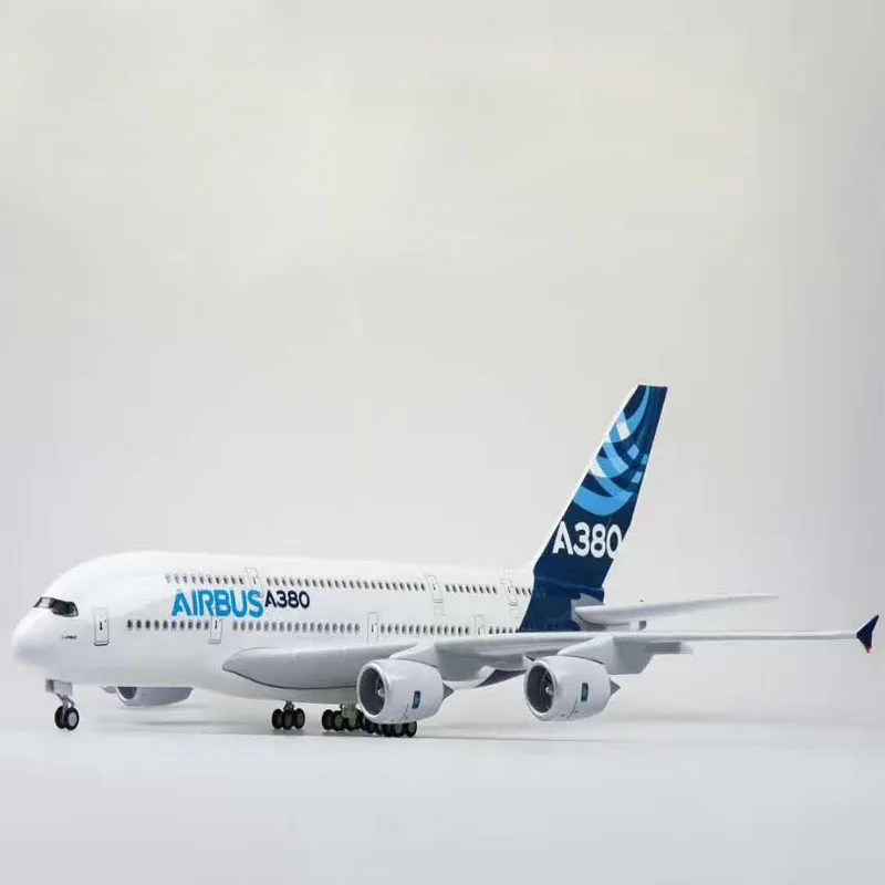 

47*46*23CM 1/160 Scale A380 prototype Airplane Air-bus 380 Airline Model W Light With Wheel Diecast Plastic Resin Plane