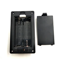 400pcslot 2 x aa rectangular embedded batteries holder storage box case with switch 2 slots aa battery black cover
